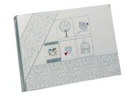 Gamberritos laken set grijs figuurtjes 3-delig - thumbnail