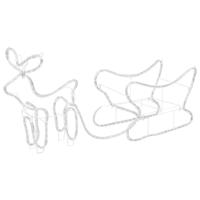 VidaXL Kerstdecoratie rendier en slee 252 led&apos;s - thumbnail