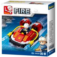 Sluban Fire Brigade Hovercraft bouwstenen set - thumbnail