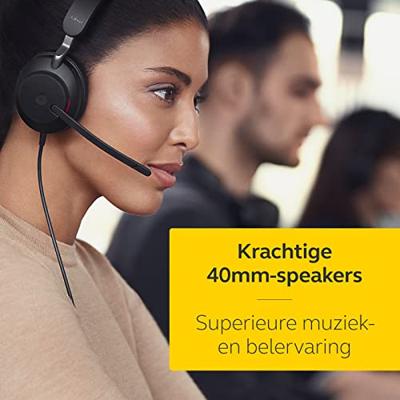 Jabra Evolve2 40 Headset Bedraad Hoofdband Kantoor/callcenter USB Type-A Bluetooth Zwart