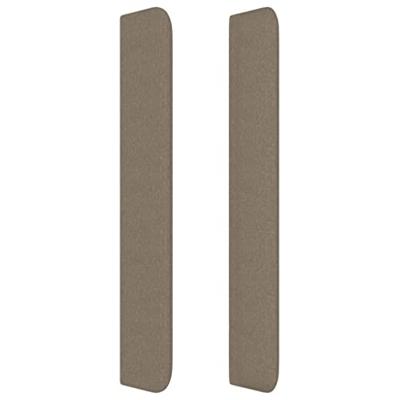 Hoofdbord met randen 103x16x118/128 cm stof taupe