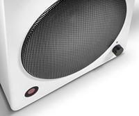 wavemaster CUBE NEO white - rek-luidsprekersysteem (50 Watt) met Bluetooth-streaming, digitale aansluiting en IR-afstandsbediening, actieve boxen, gebruik voor TV/Tablet/Smartphone, wit (66381) - thumbnail