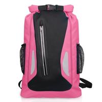 Outdoor waterdichte droge dubbele schouderband tas droge zak PVC vat tas capaciteit: 25L (roze) - thumbnail