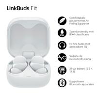 Sony LinkBuds Fit - Draadloze Noise Cancelling oordopjes - de hele dag comfortabel, Hi-Res audio, omgevingsgeluidmodus, 21 uur batterijduur, multipoint-verbinding, werkt met iOS en Android - Wit - thumbnail