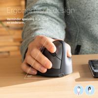 R-Go Tools Ergonomische muis R-Go HE Break met pauzesoftware, medium (handlengte 165-185mm), rechtshandig, Bluetooth, zwart - thumbnail