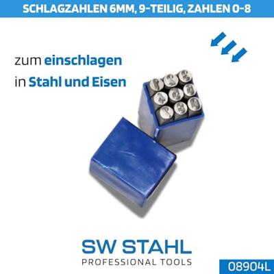 SW STAHL Sw-stahl slagcijvers "08904l" stamping numbers 6mm