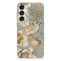 TPU Case voor Samsung Galaxy A35 Vintage Bird Flowers - thumbnail