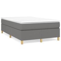 Boxspring met matras stof donkergrijs 120x190 cm - thumbnail