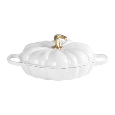Le Creuset Campagnard Pompoen Braad/Stoofpan Ø 28 cm - Wit Le Creuset Campagnard Pompoen Braad/Stoofpan Ø 28 cm - Wit