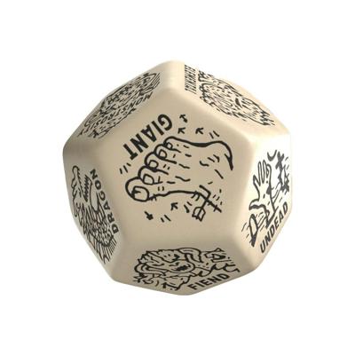 Viridian Jumbo Dice Monster Generator Die D12 Beige