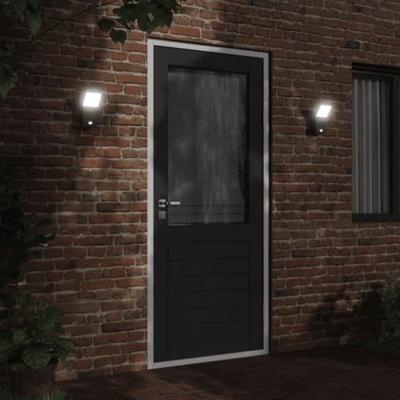 Buitenwandlamp LED met sensors gegoten aluminium zwart Buitenwandlamp LED met sensors gegoten aluminium zwart