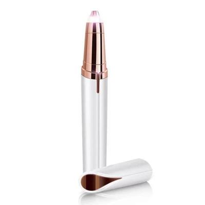Multifunctionele Lipstick wenkbrauw trimmer gezicht wenkbrauwen hair remover elektrische scheerapparaat pijnloze Eye brow epilator (wit)
