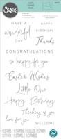 Sizzix • clear stamps daily sentiments 13pcs - thumbnail