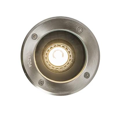 QAZQA Set van 3 buiten grondspots staal verstelbaar IP65 - Delux QAZQA Set van 3 buiten grondspots staal verstelbaar IP65 - Delux