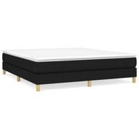 Boxspring met matras stof zwart 160x200 cm - thumbnail