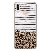 Huawei P20 Lite siliconen telefoonhoesje - Leopard lines - thumbnail