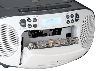 Reflexion CD-Player Radio/CD-speler DAB+, DAB, VHF (FM) AUX, CD, Cassette, USB Wit, Grijs - thumbnail
