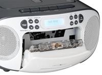 Reflexion CD-Player Radio/CD-speler DAB+, DAB, VHF (FM) AUX, CD, Cassette, USB Wit, Grijs - thumbnail