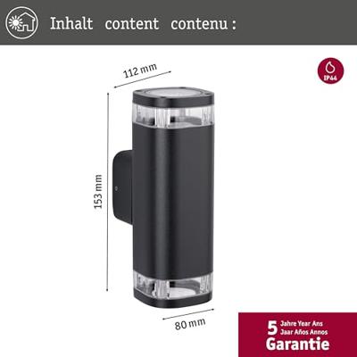 Paulmann 94719 Buitenlamp (wand) GU10 Antraciet