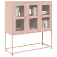 Dressoir 100,5x39x107 cm koudgewalst staal roze - thumbnail