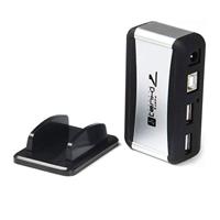 Frans stopcontact, USB 2.0-poorten, externe hub 7 met meerdere stekker, netstekker, voor laptop - thumbnail