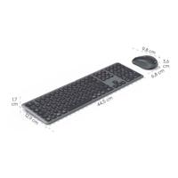 Hama Multi-Device-Tastatur-Maus-Set WKM-550, kabellos, Funk/BT, SW, QWERTZ DE Set met toetsenbord en muis Draadloos QWERTZ, Duits Zwart - thumbnail