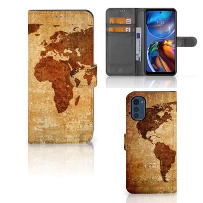 Motorola Moto E32 | Moto E32s | Flip Cover | Wereldkaart
