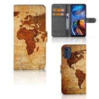 Motorola Moto E32 | Moto E32s | Flip Cover | Wereldkaart - thumbnail