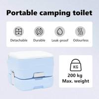 VidaXL Camping toilet lichtblauw en wit 41,5 x 36,5 x 30 cm polyetheen - thumbnail
