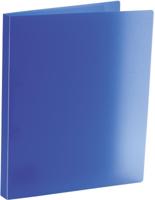 Bronyl ringmap, voor ft A4, uit PP, 2 D-ringen van 15 mm, transparant blauw - thumbnail
