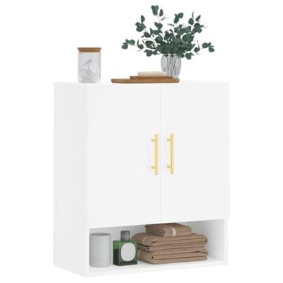 Wandkast 60x31x70 cm bewerkt hout wit - thumbnail