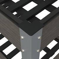 VidaXL Plantenbak verhoogd met schap 120x50x75 cm hkc grijs - thumbnail