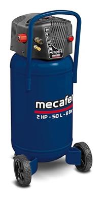 Verticale compressor - MECAFER - 425790 - 50 L - Blauw coaxiaal - Olievrij