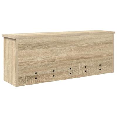 Wandgemonteerde kapstok met plank Sonoma eiken 80 x 20 x 30 cm