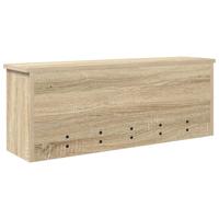 Wandgemonteerde kapstok met plank Sonoma eiken 80 x 20 x 30 cm - thumbnail