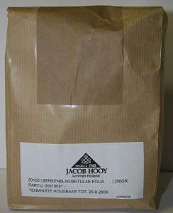 Jacob Hooy Berkenblad gesneden 250 Gram