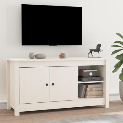 Tv-meubel 103x36,5x52 cm massief grenenhout wit Tv-meubel 103x36,5x52 cm massief grenenhout wit