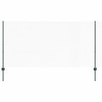 VidaXL Hek met paal groen 1,2 x 10 m staal en pvc - thumbnail