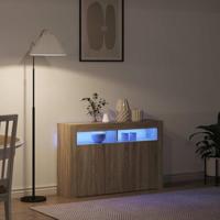 Dressoir Sonoma eiken 116 x 30 x 75 cm Bewerkt hout - thumbnail