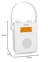 TechniSat DIGITRADIO 30 - waterdichte DAB+ douche radio (FM, DAB digitale radio, geïntegreerde oplaadbare batterij, Bluetooth, waterdicht IPX5, wekker, favoriet geheugen, hoofdtelefoonaansluiting) wit - thumbnail