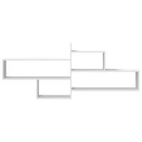 Wandschap 167,5x18x68 cm bewerkt hout wit - thumbnail