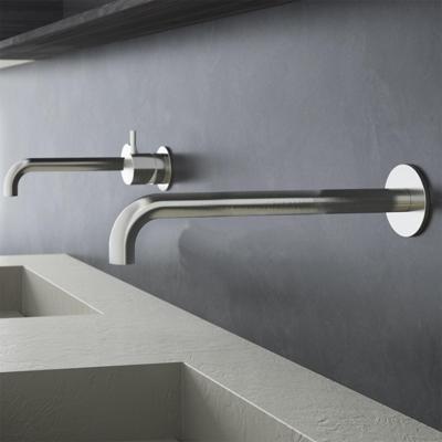 Wastafelkraan Uitloop Hotbath Cobber Rond 30 cm Geborsteld Nikkel