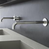 Wastafelkraan Uitloop Hotbath Cobber Rond 30 cm Geborsteld Nikkel - thumbnail