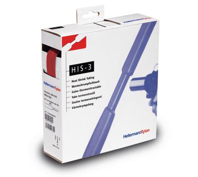 HellermannTyton 308-32402 Krimpkous zonder lijm Rood 24 mm 8 mm Krimpverhouding:3:1 4 m