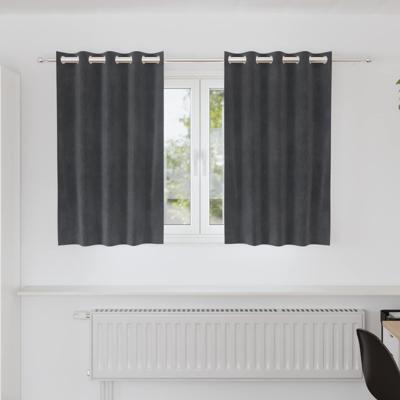 VidaXL Verduisterende gordijnen 2 pcs lichtgrijs 140 x 140 cm fluweel
