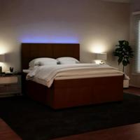 Boxspring met matras fluweel roze 200x200 cm - thumbnail