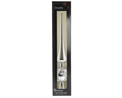 Piek kunststof l5.5b5.5h30 cm zilver kerst Decoris - Decoris