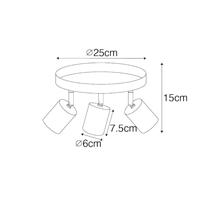 QAZQA Moderne plafondlamp zwart verstelbaar rond 3-lichts - Java - thumbnail