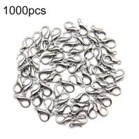 1000 stuks 12mm DIY Sieraden accessoires kwalitatief hoogwaardige legering kreeft Claw(Silver) - thumbnail