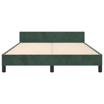 Bedframe zonder matras 140x190 cm fluweel donkergroen Bedframe zonder matras 140x190 cm fluweel donkergroen